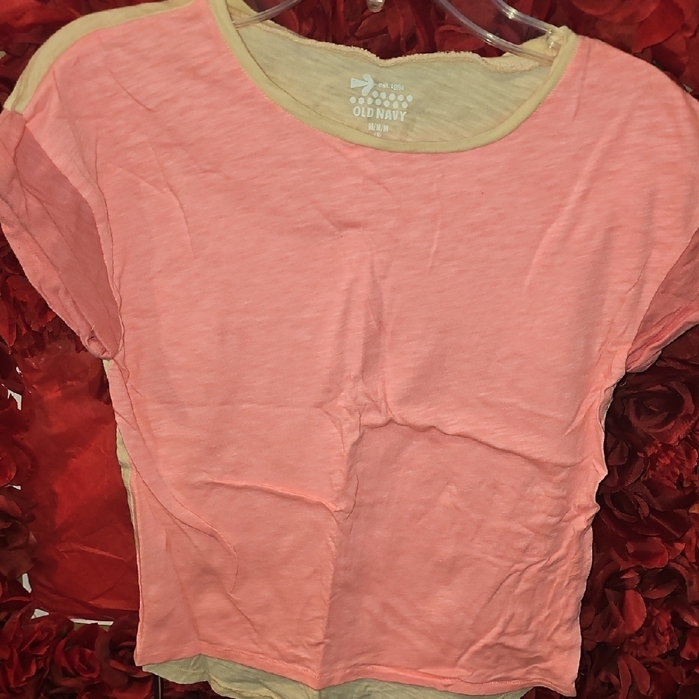Old Navy Pink/Yellow Girls Hi Lo Top Size Mwdium 8